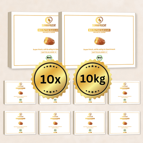 10x Bio Rutab Sukkari Datteln Bundle - Sunnafrucht® -