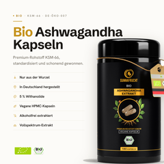 Bio Ashwagandha KSM-66 180 Kapseln