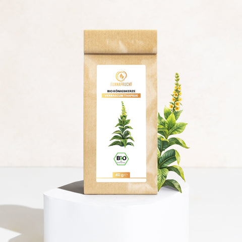 Bio Königskerzenblätter Mullein (Verbascum Thapsus) | 40g) - Sunnafrucht® - Bio Königskerzenblätter Mullein (Verbascum Thapsus)