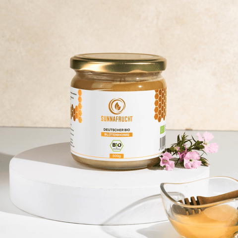 Bio Roher Blütenhonig | 500g - Sunnafrucht® - Blütenhonig