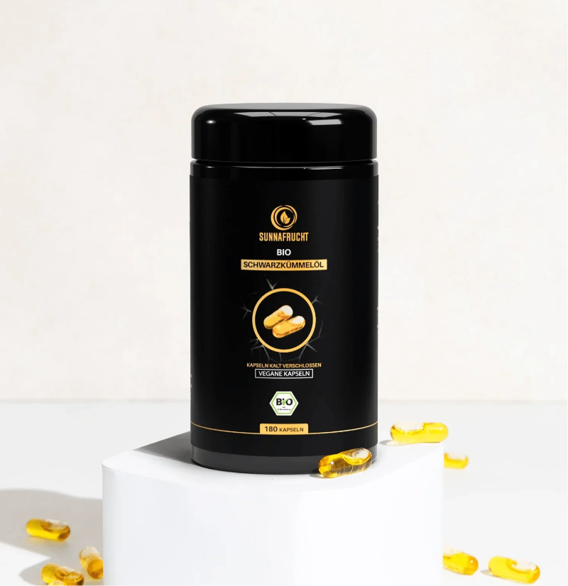Bio Schwarzkümmelöl Kapseln | 180 Kapseln - Sunnafrucht® - Schwarzkümmelöl