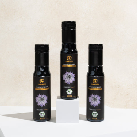 Bio Schwarzkümmelöl Set | 3x 100ml - Sunnafrucht® - Schwarzkümmelöl