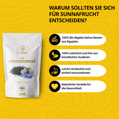 BIO Schwarzkümmelsamen – 200g - Sunnafrucht® - Schwarzkümmelsamen