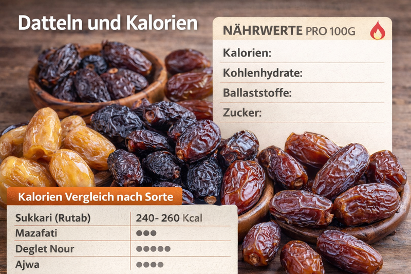 Datteln Kalorien Vergleich