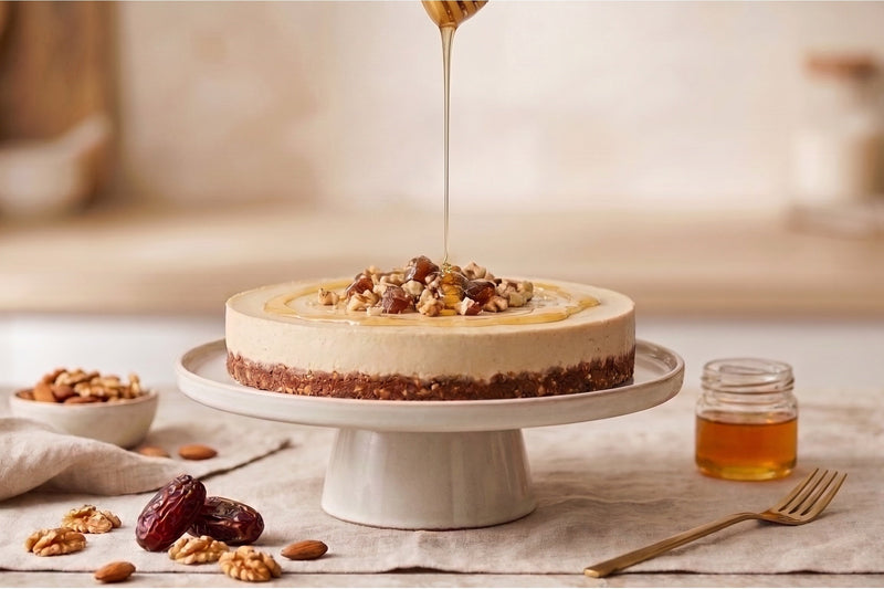 No-Bake Cheesecake mit Datteln: cremiges Dessert ohne Backen