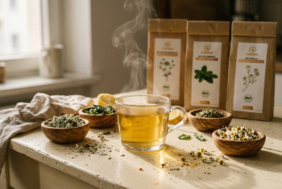 Kräutertee selber mischen: Schafgarbe, Minze und Kamille