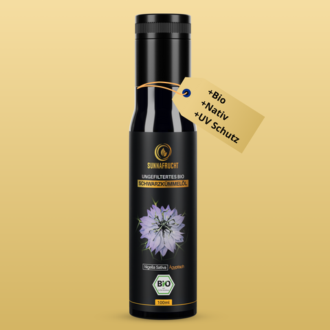 ORGANIC black cumin oil – 100ml - unfiltered, UV-MIRON bottle