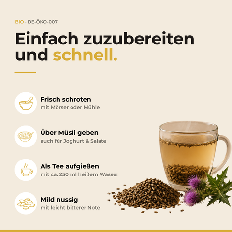 Bio Mariendistel Samen (Silybum marianum) | 50 g