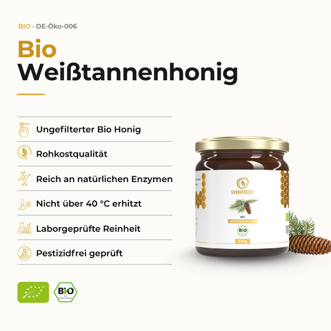 Bio Weißtannenhonig 500 g – wichtigste Produktvorteile im Überblick