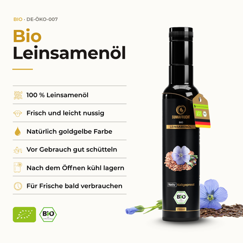 Bio Leinsamenöl kaltgepresst | 250 ml