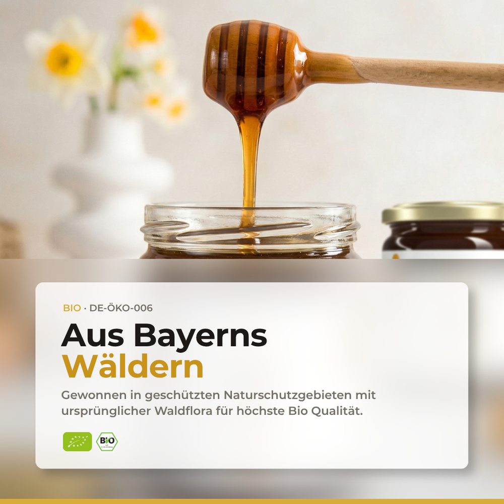 Herkunft des Weißtannenhonigs aus geschützten Waldgebieten in Bayern
