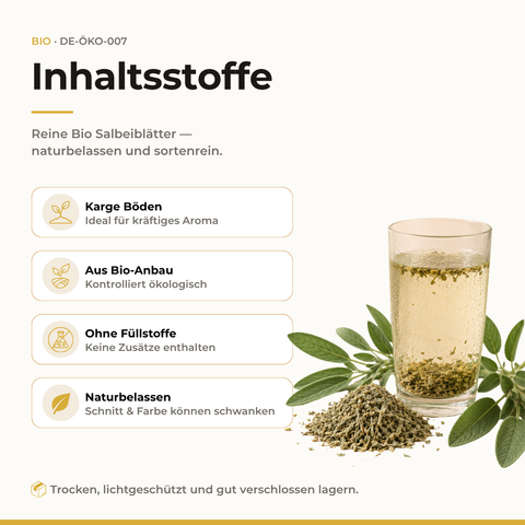 Bio Salbeiblätter (Salvia officinalis) | 25 g