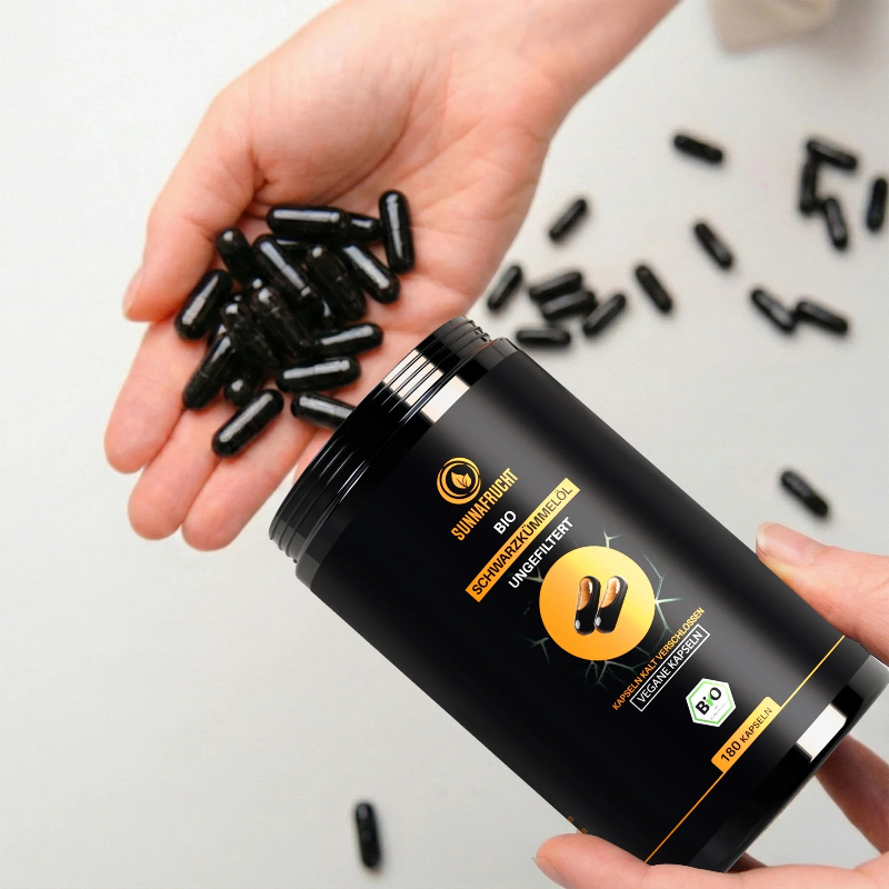 Bio Schwarzkümmelöl Kapseln Ungefiltert 180 Kapseln