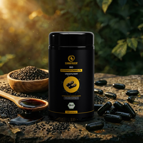 Bio Schwarzkümmelöl Kapseln | Ungefiltert | 180 Kapseln