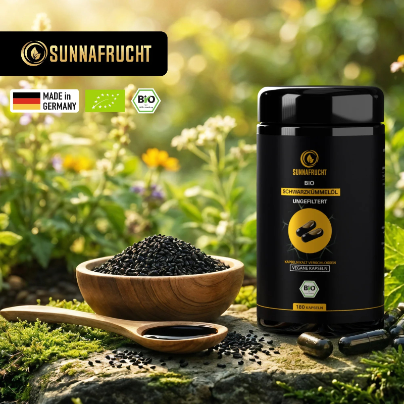 Bio Schwarzkümmelöl Kapseln Ungefiltert 180 Kapseln