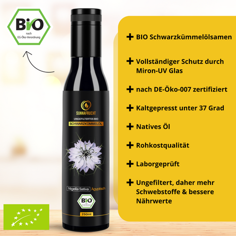 Bio Schwarzkümmelöl | 250 ml