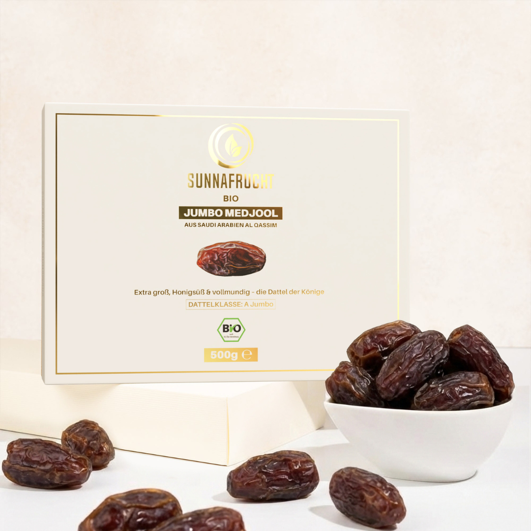 Bio Medjool Datteln Jumbo 500g von Sunnafrucht aus der Oase Al Ghat