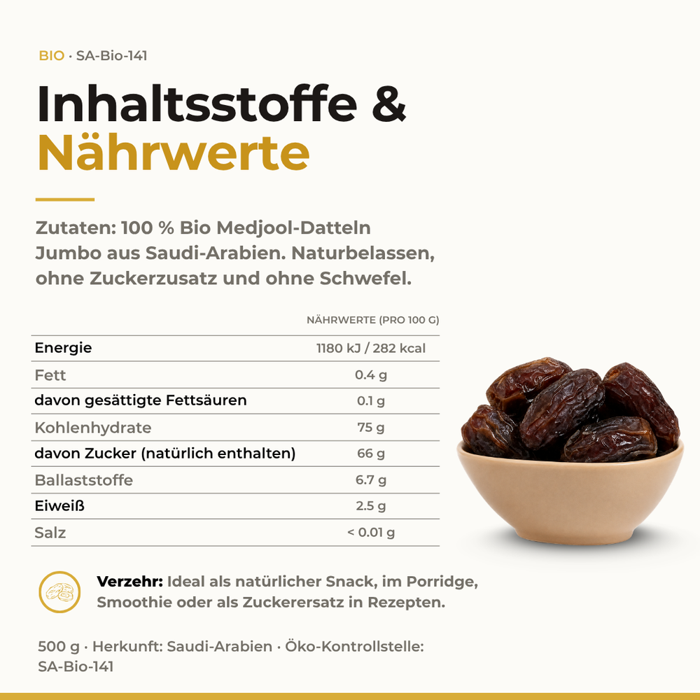 Bio Medjool Datteln 500g