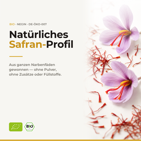 Bio Negin Safran aus Iran | 2 g