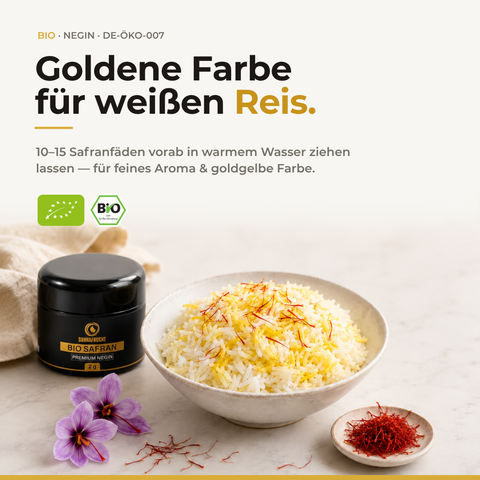 Bio Negin Safran aus Iran | 2 g