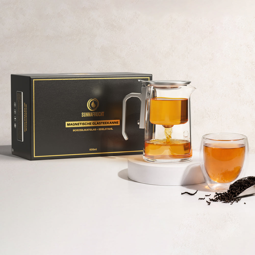 Edelstahl-Teekanne mit magnetischem Siebeinsatz | 600 ml