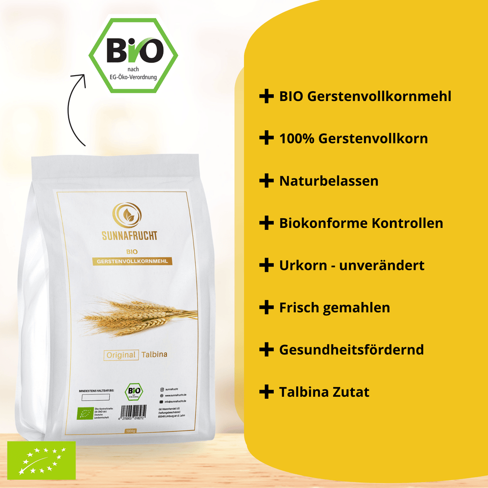 Bio Gerstenvollkornmehl Bundle | 3kg - Sunnafrucht® - Talbina