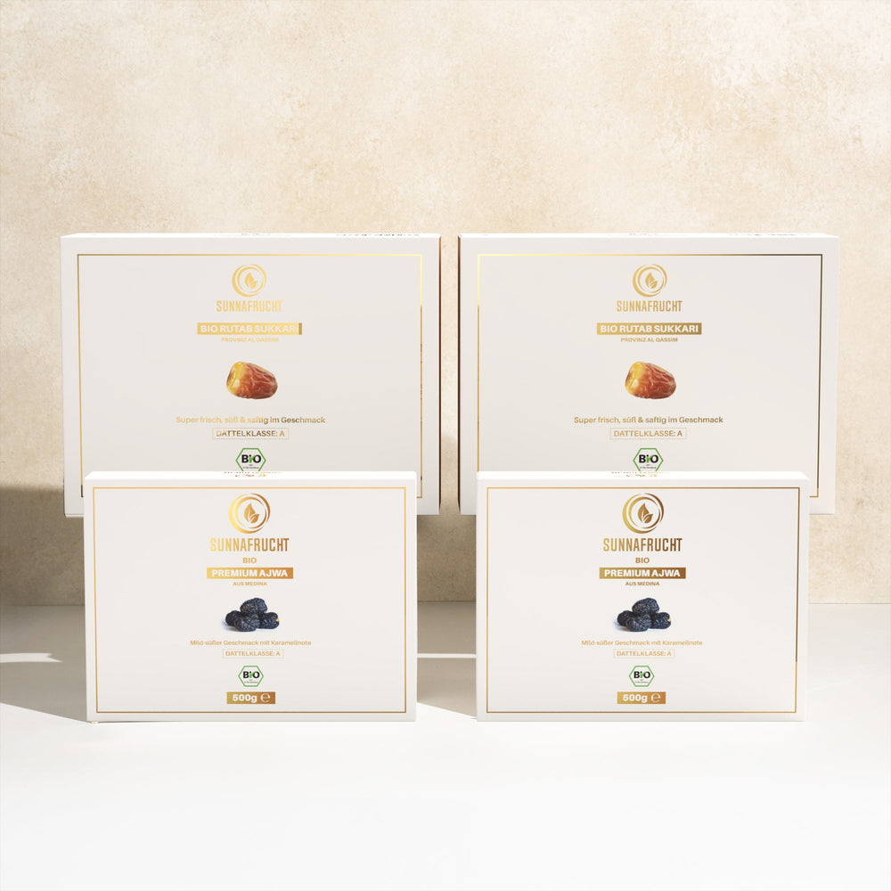 Bio Rutab Sukkari & Medina Ajwa Bundle - Sunnafrucht® - Datteln