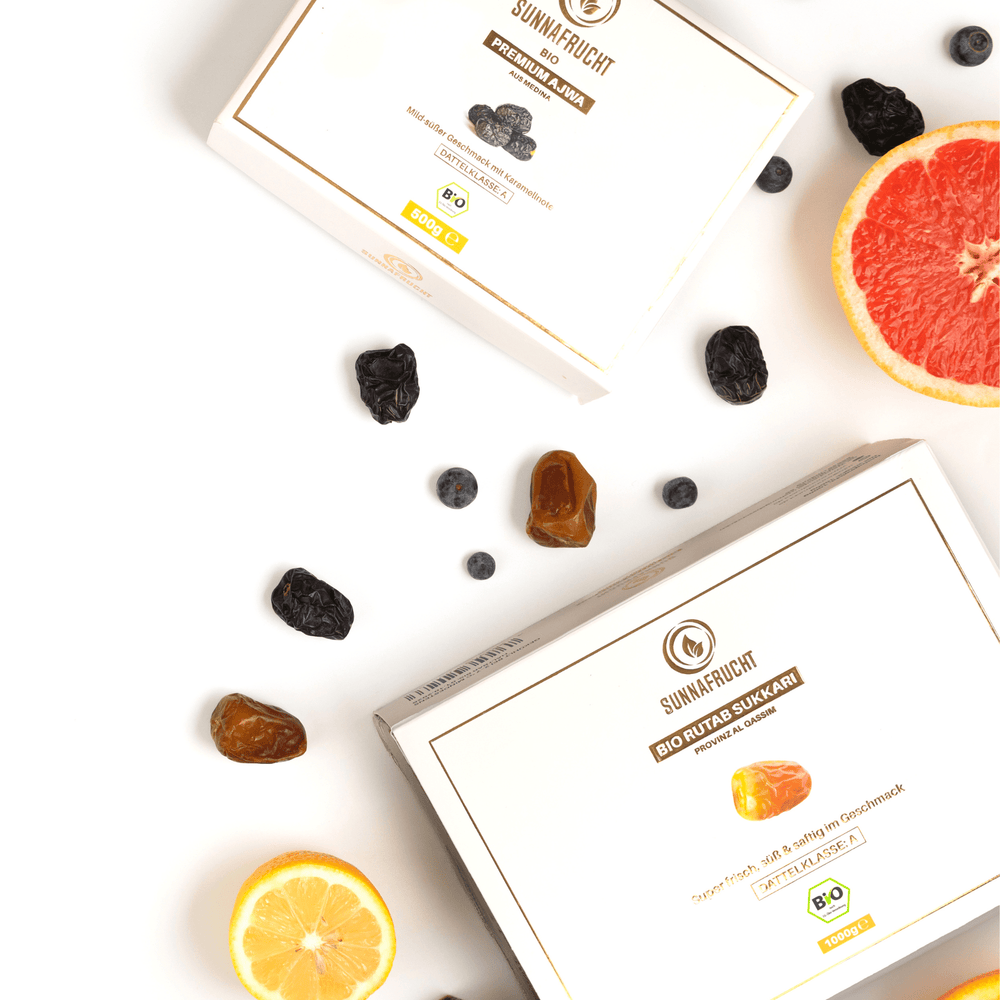 Bio Rutab Sukkari & Medina Ajwa Bundle - Sunnafrucht® - Datteln