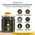 Bio Schwarzkümmel in Blütenonig | 500g - Sunnafrucht® - Bio Schwarzkümmel in Honig