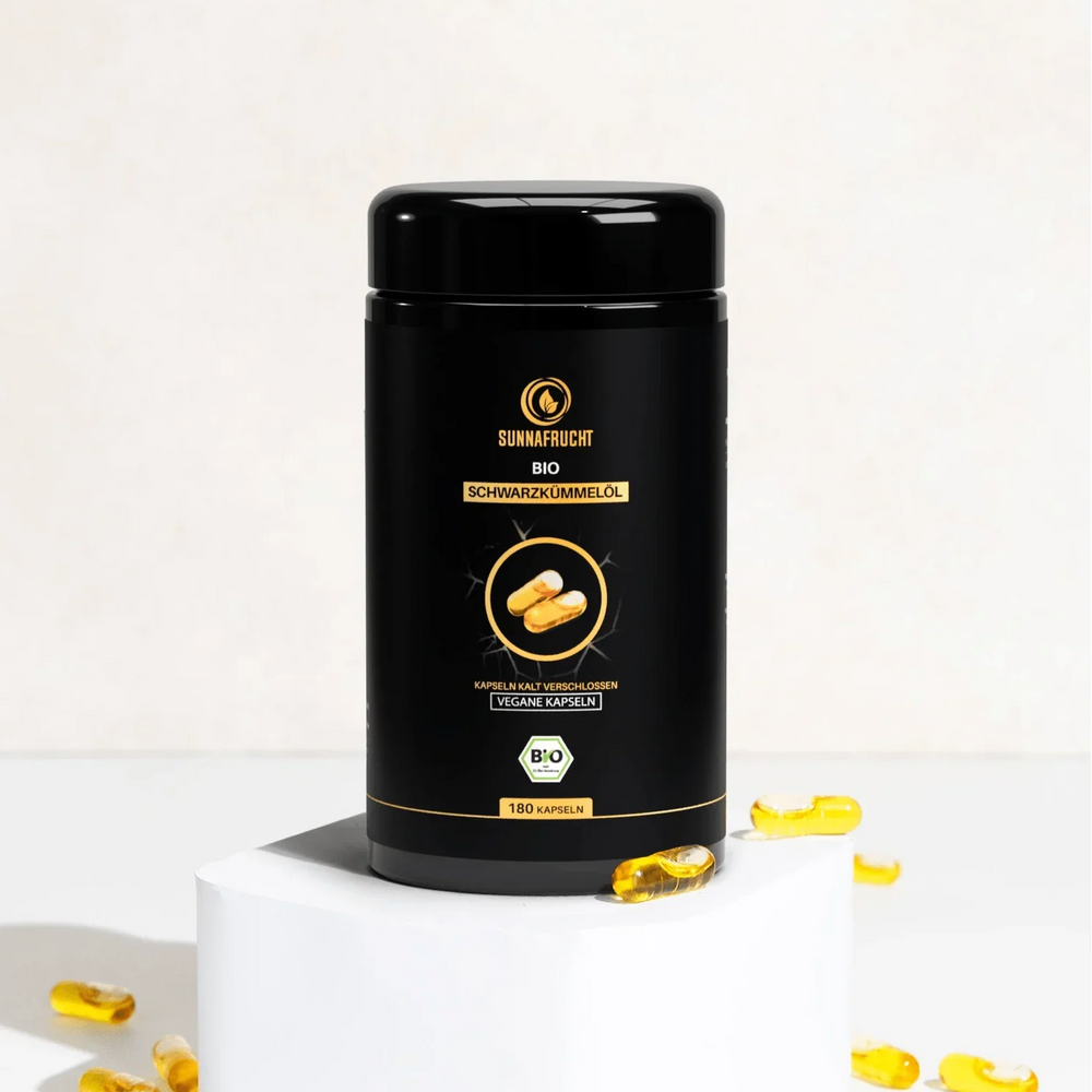 Bio Schwarzkümmelöl Kapseln | 180 Kapseln - Sunnafrucht® - Schwarzkümmelöl